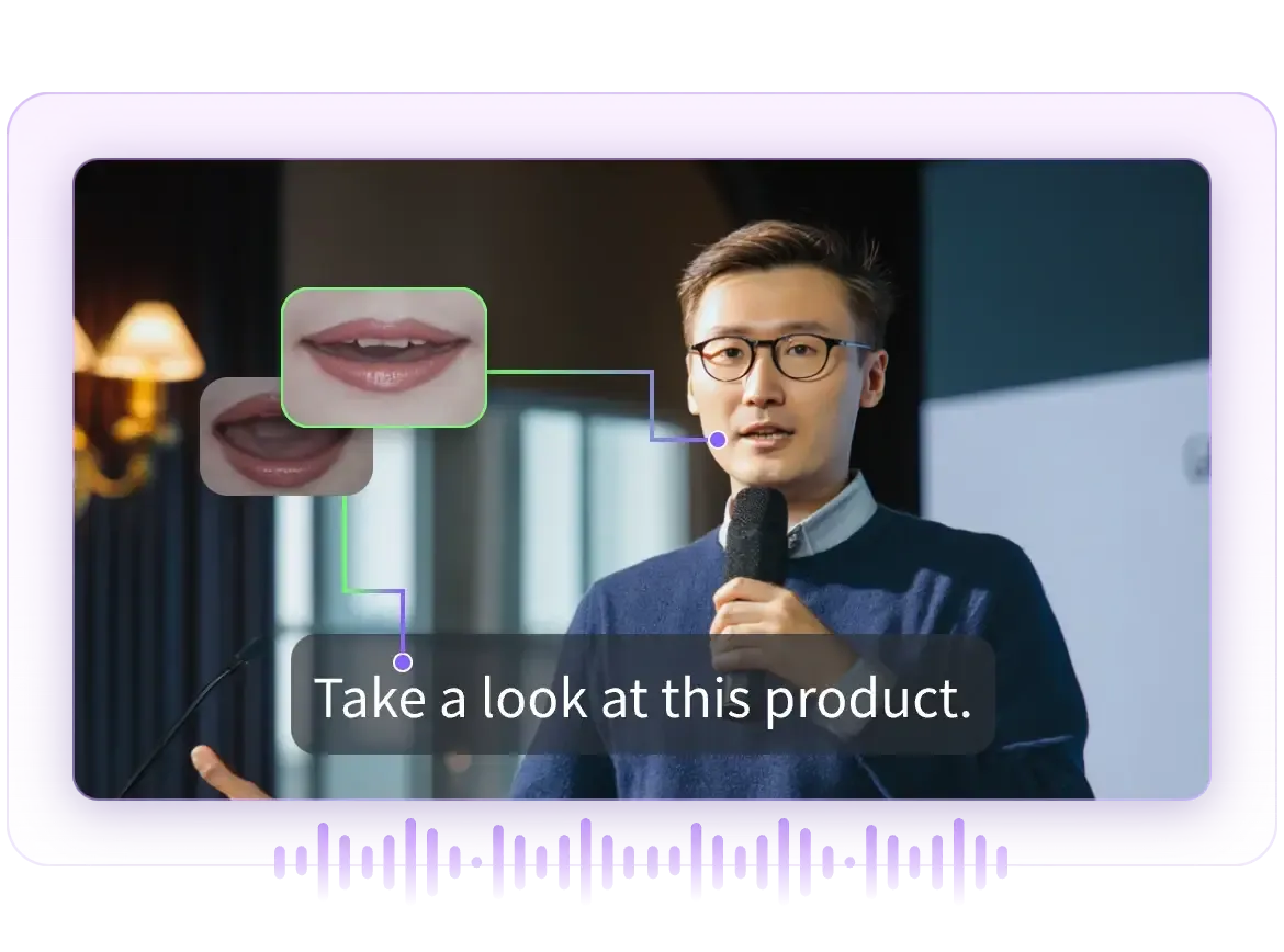 Image describing Precise Lip-Sync & Subtitle Alignment